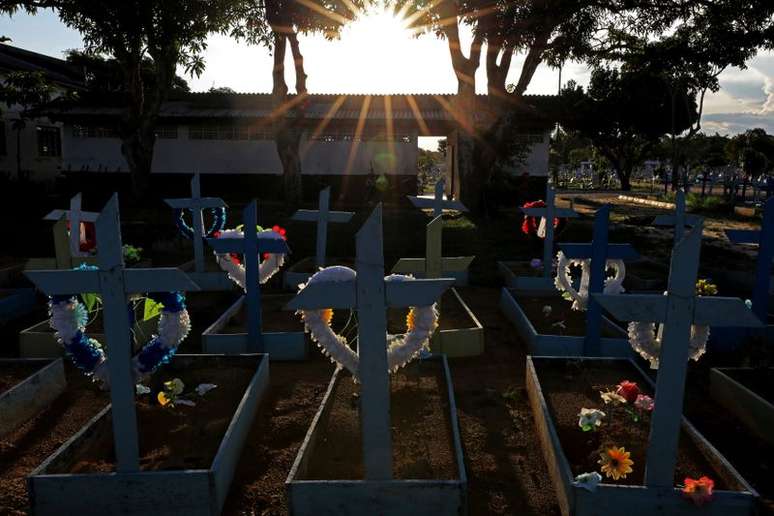 Cemitério em Manaus (AM) em meio à pandemia de coronavírus 
REUTERS/Bruno Kelly