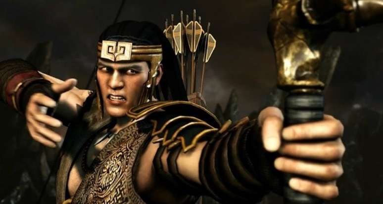Kung Jin utiliza toda sua habilidade com arco e flecha em Mortal Kombat.