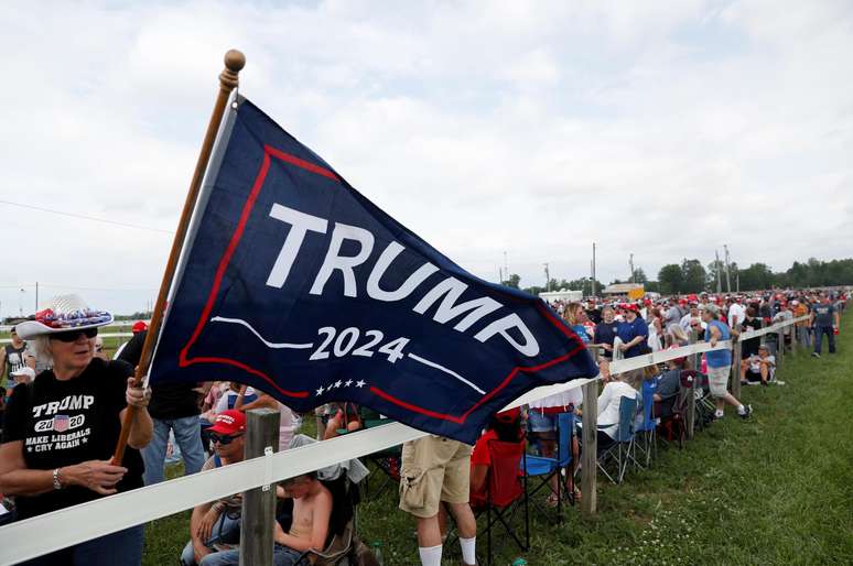 Apoiadores de Trump em evento no Estado de Ohio, nos EUA