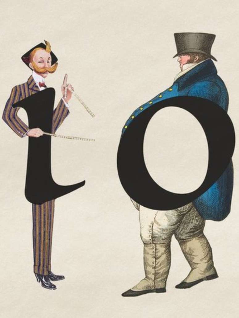 As pessoas tendem a considerar o som da letra 'i' pontiagudo, enquanto o 'o' soa mais arredondado