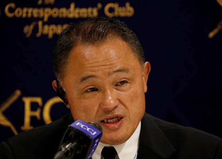 Yasuhiro Yamashita, presidente do Comitê Olímpico do Japão, durante entrevista coletiva nesta segunda-feira.
REUTERS/Kim Kyung-Hoon