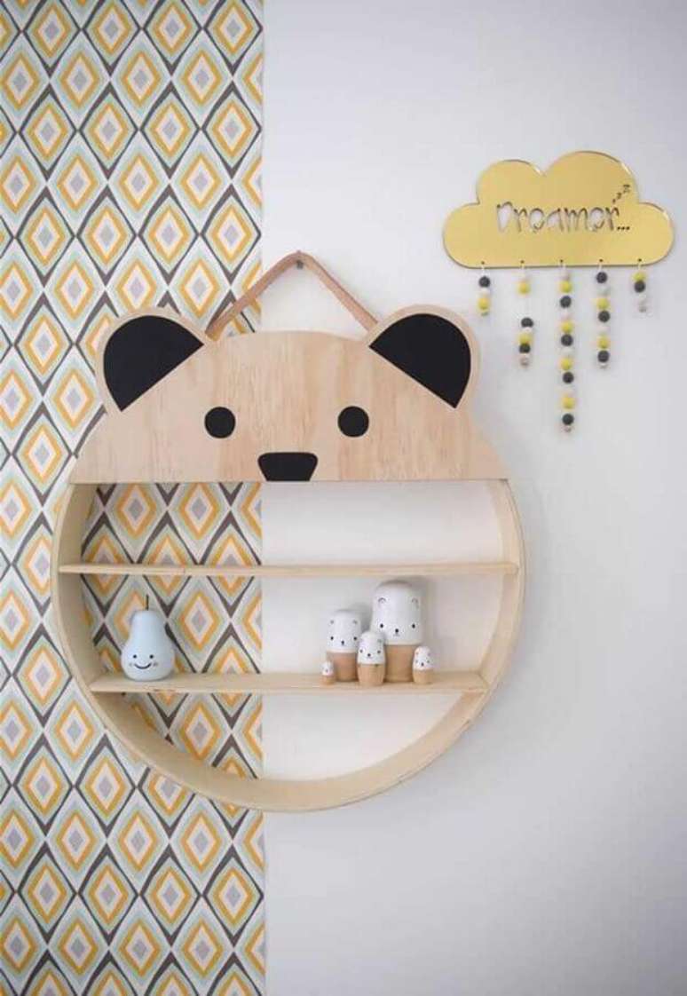 5. Modelo divertido de nicho redondo para quarto de bebê que acrescenta um toque lúdico à decoração – Foto: OBSiGeN