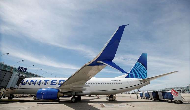 Aeronave da United Airlines no aeroporto internacional O'Hare, em Chicago (EUA) 
05/06/2019
REUTERS/Kamil Krzaczynski