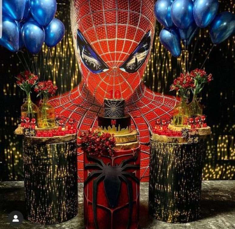 77. Festa do homem aranha luxo – Foto Pinterest