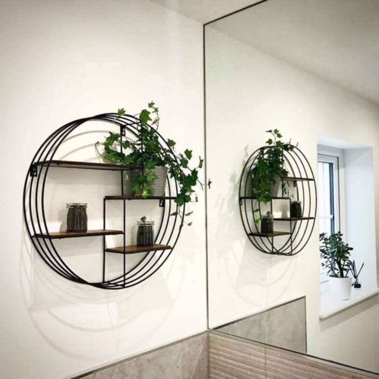 58. Nicho redondo de ferro para sala de jantar &ndash; Foto Pinterset