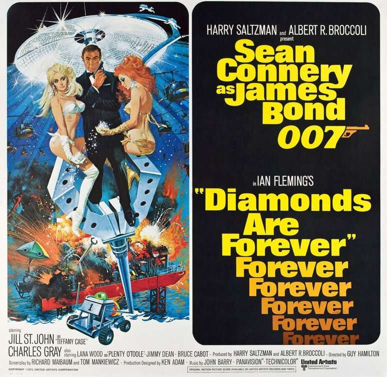 Os diamantes também estiveram para sempre no filme de James Bond de 1971 e na canção de Shirley Bassey "Diamonds Are Forever"