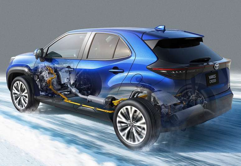 Na &Aacute;sia, Yaris Cross usa motor 1.5 h&iacute;brido.