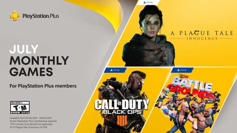 PlayStation Plus disponibilizará 4 jogos em março