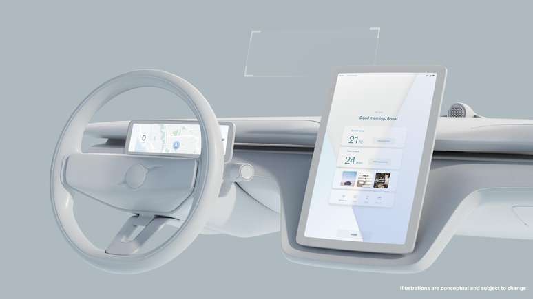 Volvo Concept Recharge: tablet a bordo.