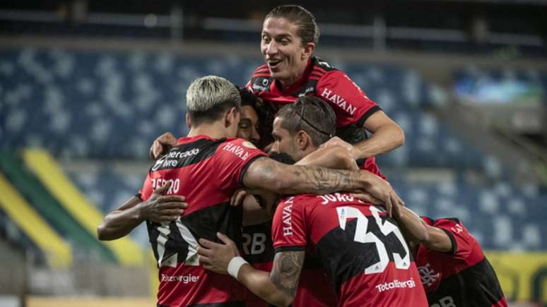 Flamengo marcou aos nove minutos do primeiro tempo e 'travou' (Foto: Alexandre Vidal / Flamengo)