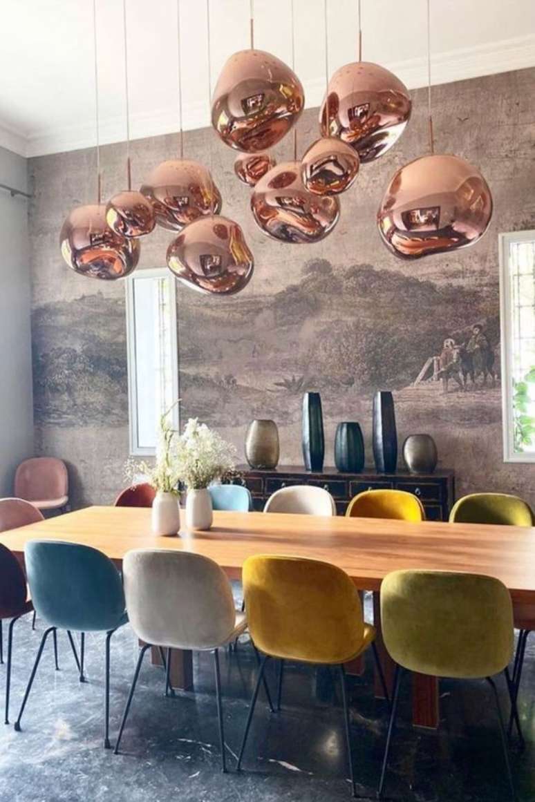 7. Cadeira retrô colorida para sala de jantar – Foto Satulight