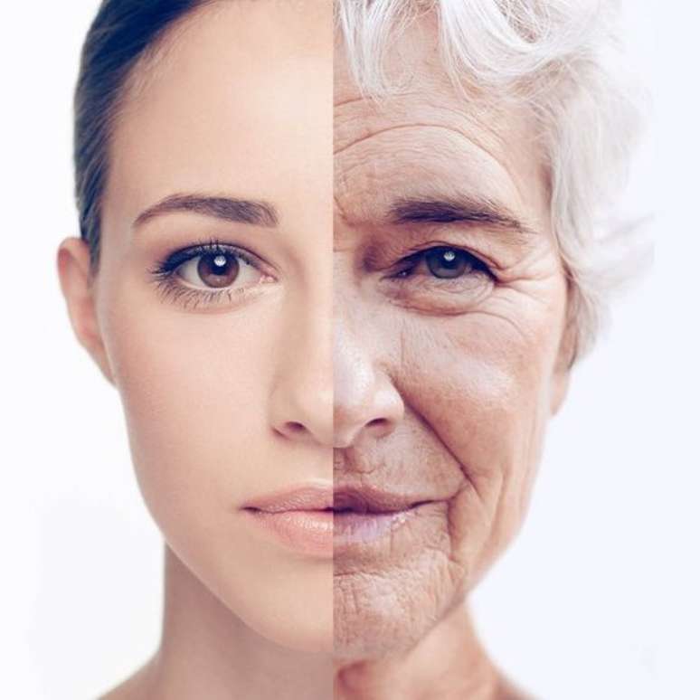 O nariz e as orelhas podem parecer maiores com a idade, mas isso é explicado pela flacidez.