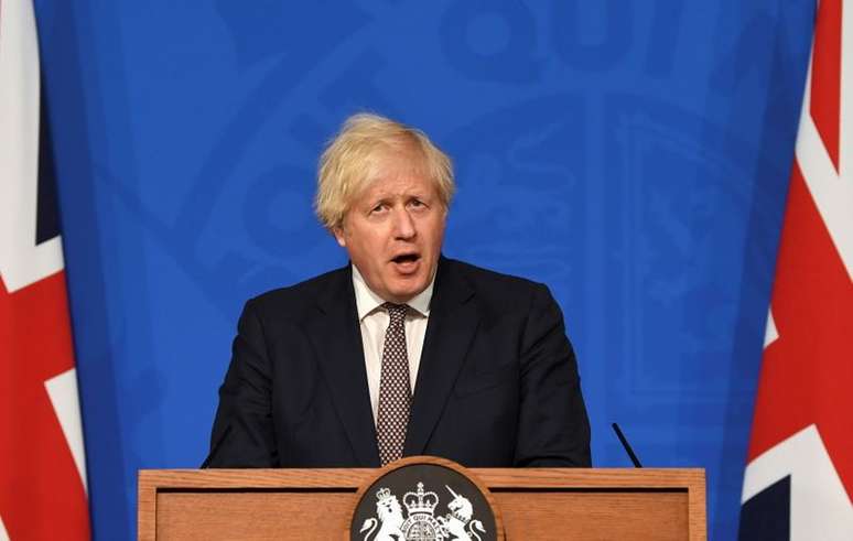 Premiê britânico, Boris Johnson, em Londres
05/07/2021
Daniel Leal-Olivas/Pool via REUTERS