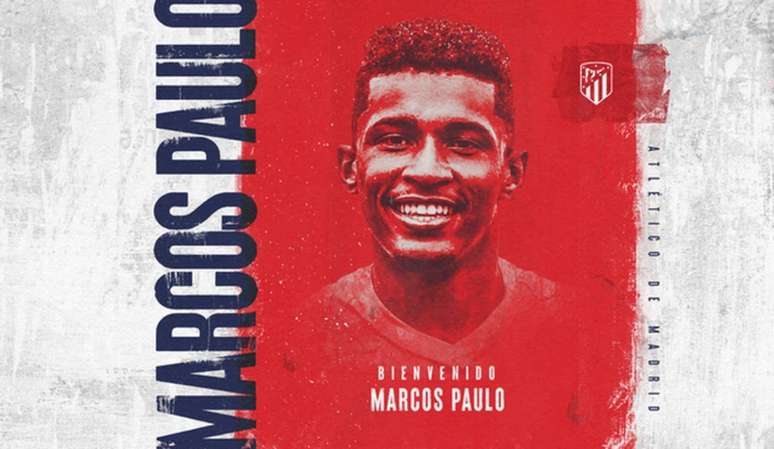 Marcos Paulo assinou com o Atléti até junho de 2026 (Foto: Divulgação / Atlético de Madrid)