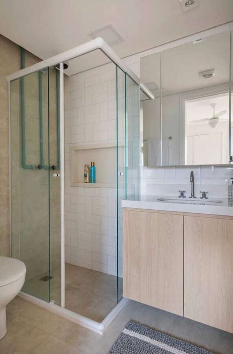 4. Ideias de armário para banheiro com decoração simples – Foto: Archdaily