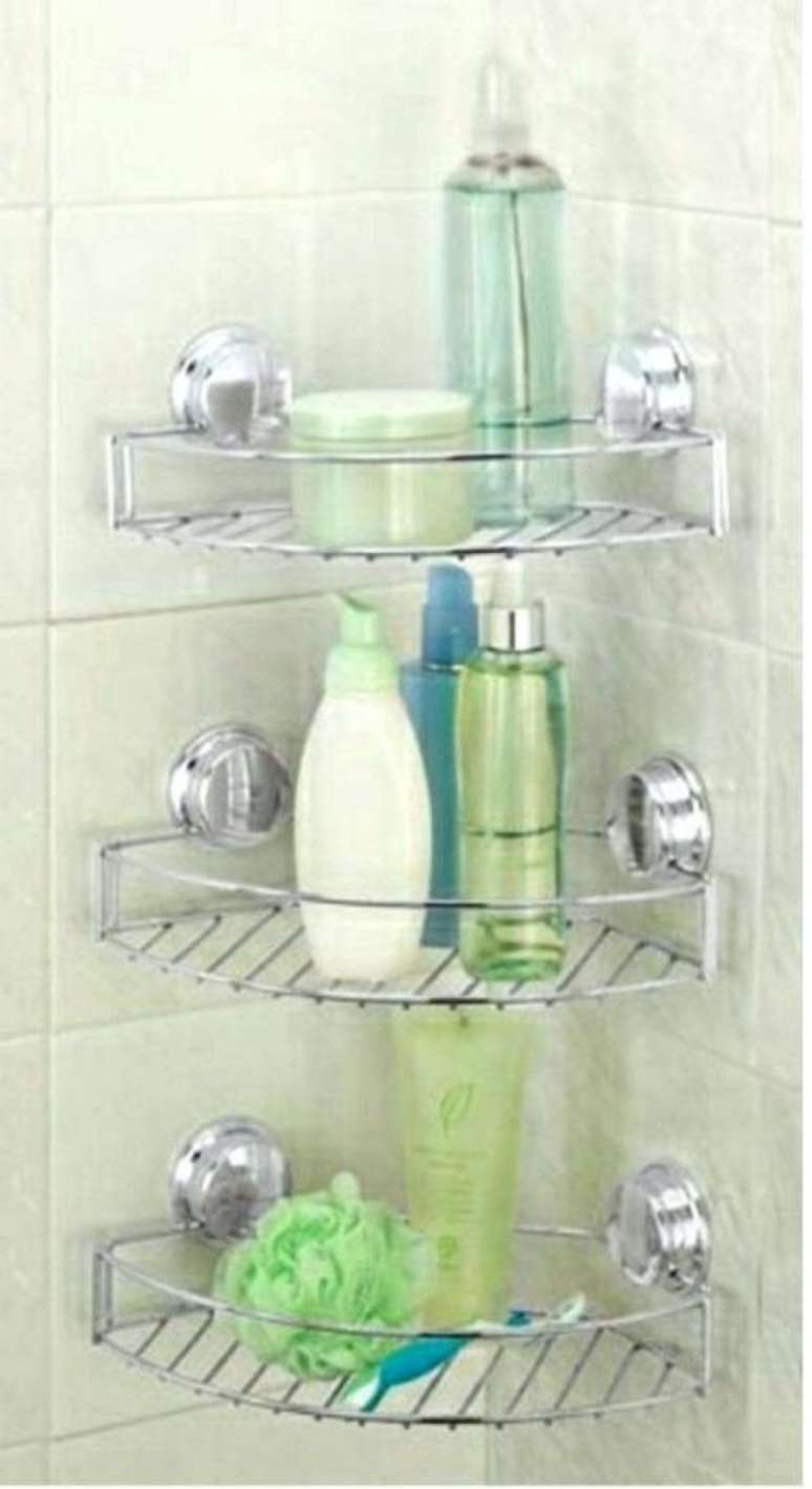 38. Cantoneira para banheiro de inox &ndash; Foto Pinterest