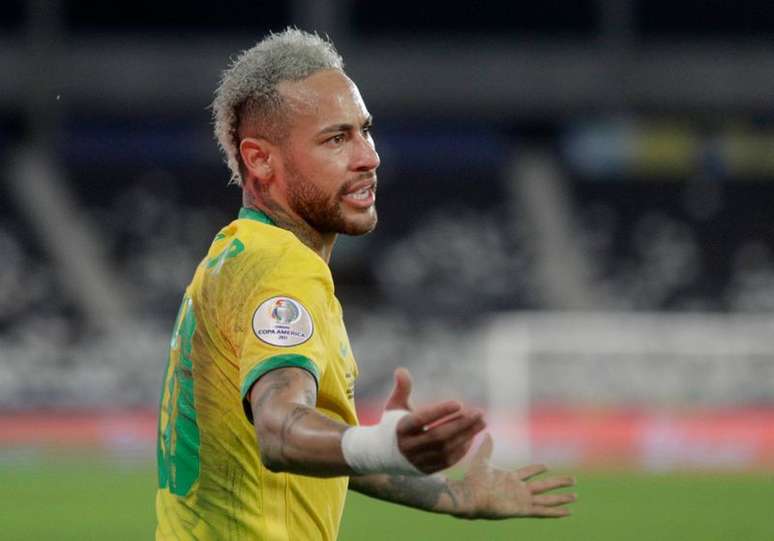 Neymar em partida do Brasil contra o Peru na Copa América
05/07/2021
REUTERS/Ricardo Moraes