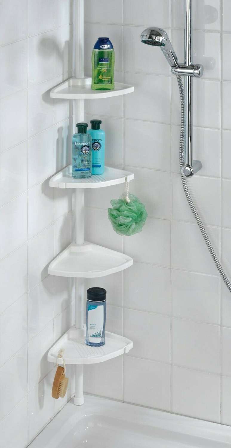 3. Cantoneira de pl&aacute;stico para banheiro &ndash; Foto Find Clever