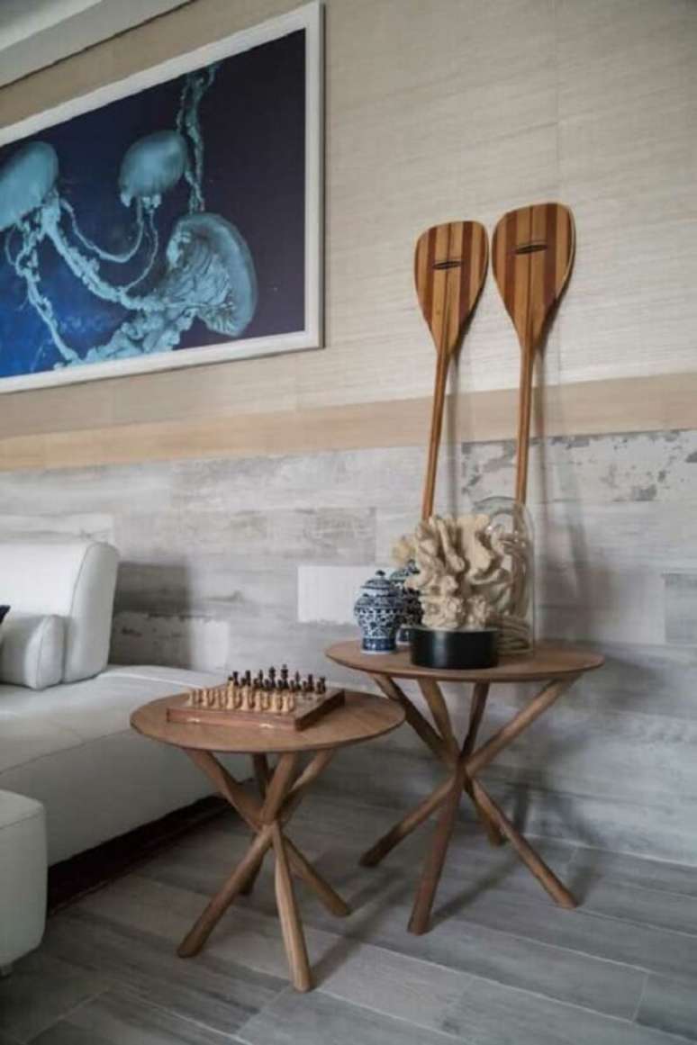 38. Mescle tipos de revestimento cer&acirc;mico no ambiente. Fonte: Pinterest