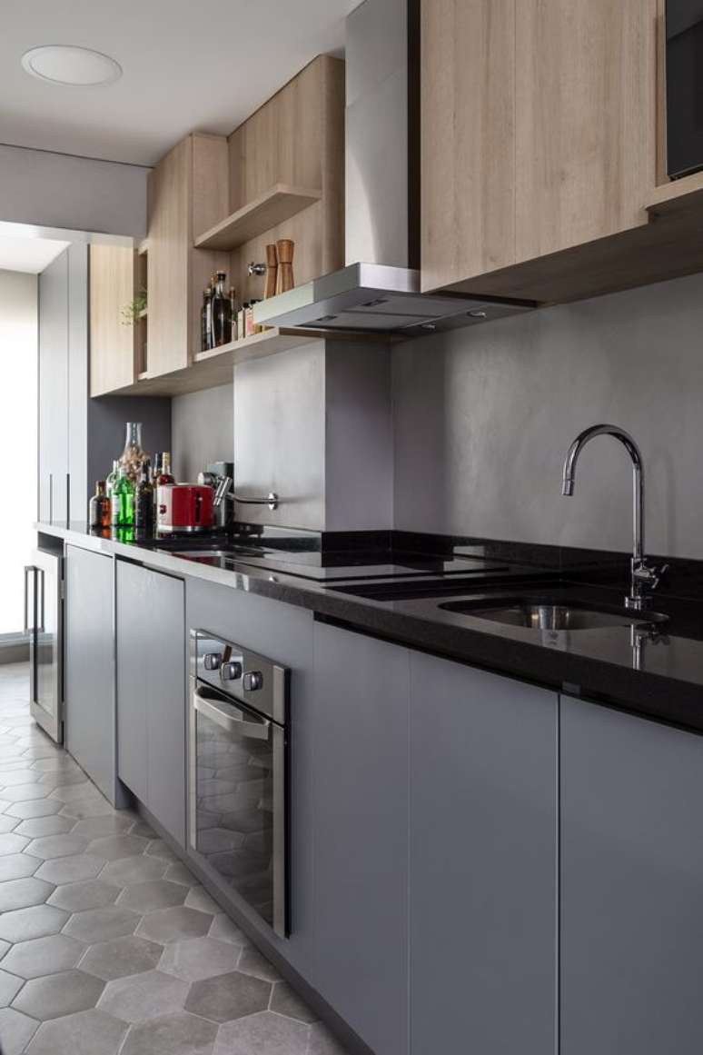 61. Pedra para bancada de granito para cooktop &ndash; Foto Msac Arquitetura