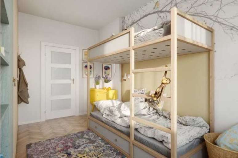 18. Beliche de madeira para quarto &ndash; Foto Pinterest