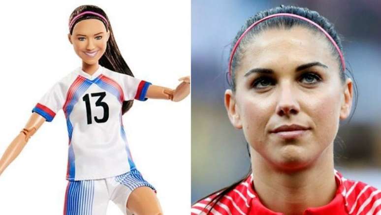 A atacante da seleção feminina de futebol dos EUA e campeã olímpica Alex Morgan também foi homenageada