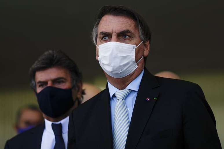 Bolsonaro e Luiz Fux em Brasília
 24/3/2021   REUTERS/Ueslei Marcelino