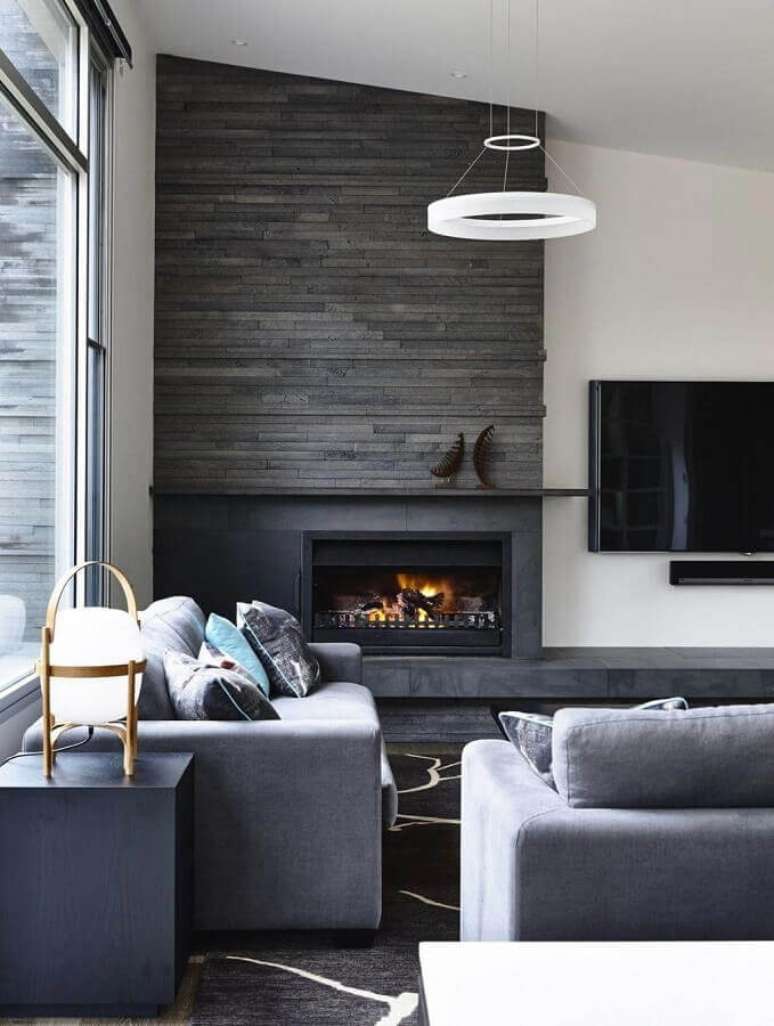 2. Conheça os diferentes tipos de lareira para sala – Foto: Mix and Chic
