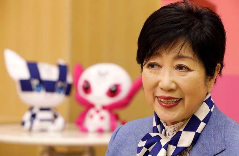 Governadora de Tóquio, Yuriko Koike, durante entrevista à Reuters 
13/07/2021 REUTERS/Kim Kyung-Hoon