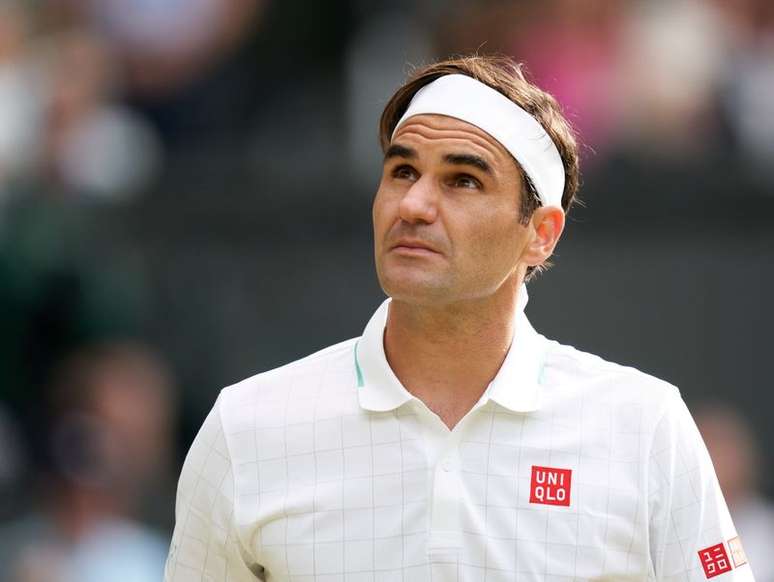 Roger Federer em Wimbledon
07/07/2021 Peter van den Berg-USA TODAY Sports