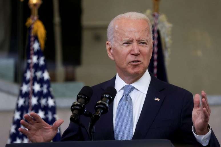 Biden faz discurso na Filadélfia
 13/7/2021   REUTERS/Leah Millis