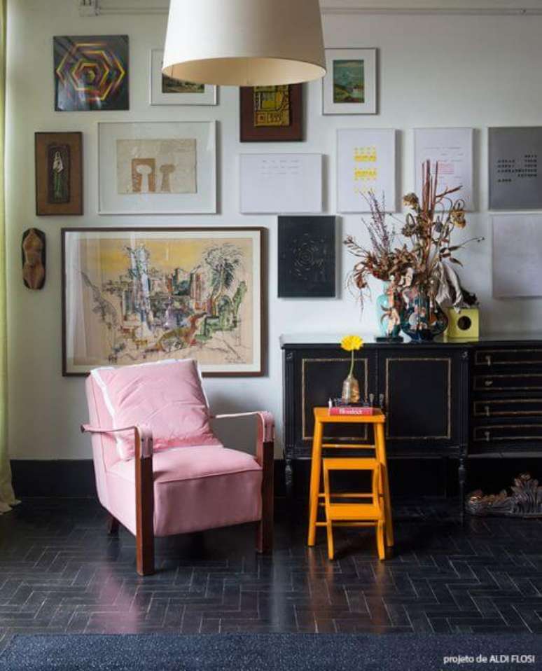 23. Piso pintado de taco &ndash; Foto Lystreco