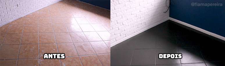 11. Piso pintado antes e depois &ndash; Foto Pinterest
