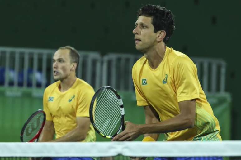 Bruno Soares e Marcelo Melo em jogo Reprodução/Instagram Bruno Soares