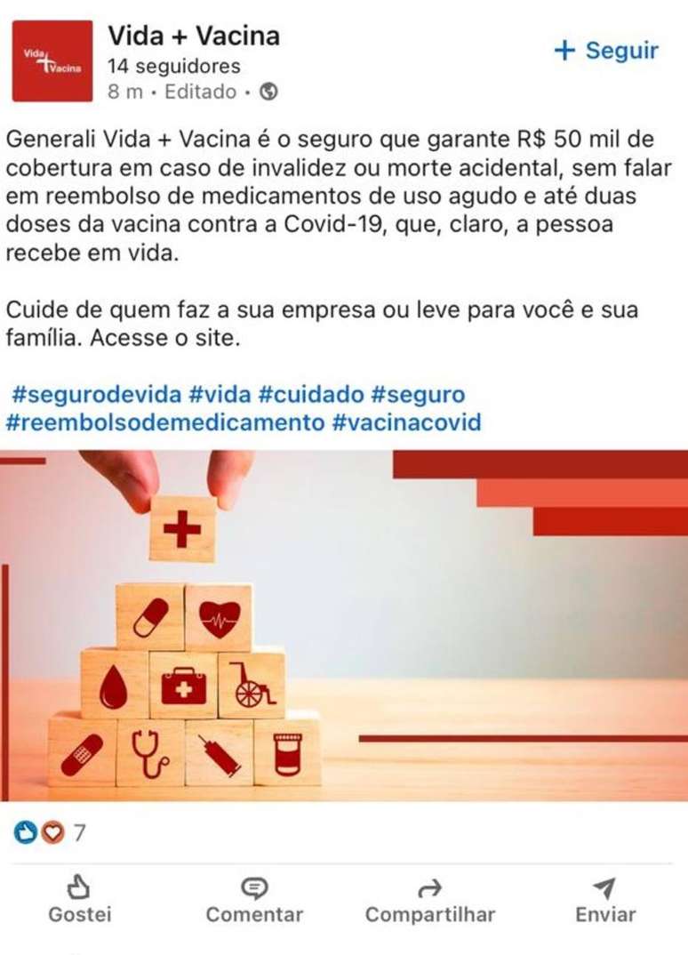 Em parceria com a Precisa Medicamentos, seguradora oferecia "vale-vacina" no mercado privado.