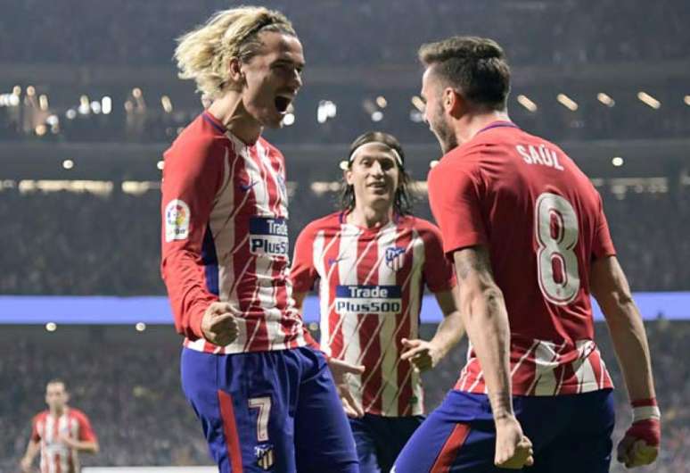 Griezmann e Saúl foram companheiros no Atlético (Foto: Javier Soriano / AFP)