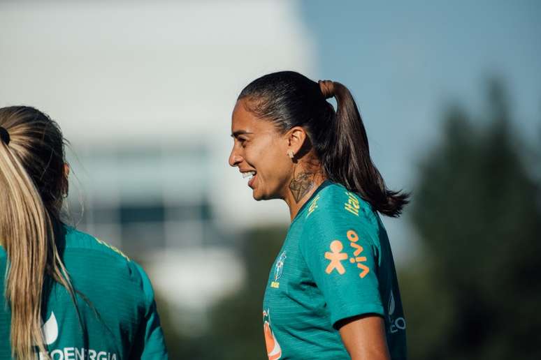 Andressa Alves durante treino da Seleção Feminina Sam Robles/CBF