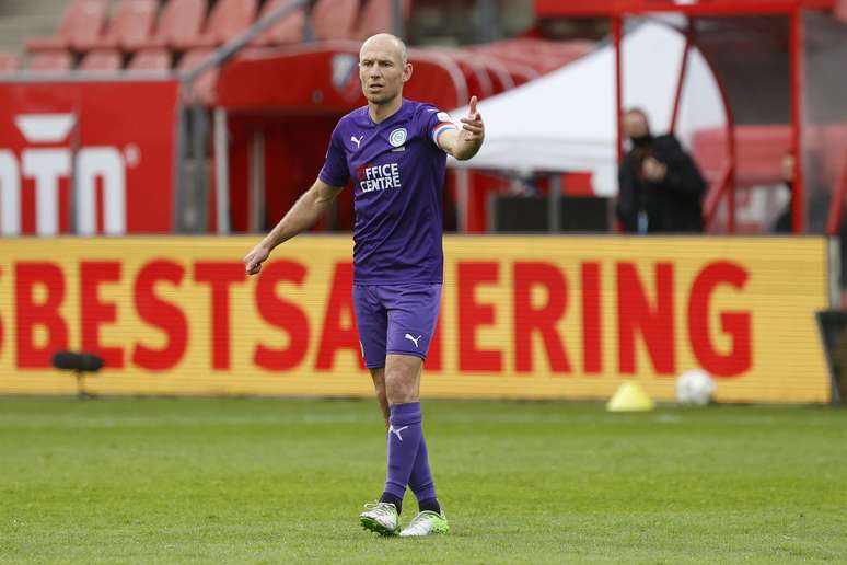 Robben com a camisa do Groningen, time que o revelou e no qual acabou encerrando a sua carreira