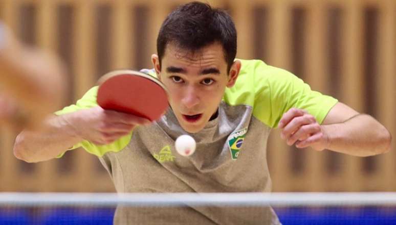 Hugo Calderano é um dos representantes do Brasil no tênis de mesa Gaspar Nóbrega/COB