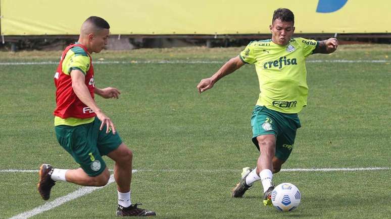 O Palmeiras treinou na Academia de Futebol nessa sexta-feira (16) (Foto: Cesar Greco/Palmeiras)