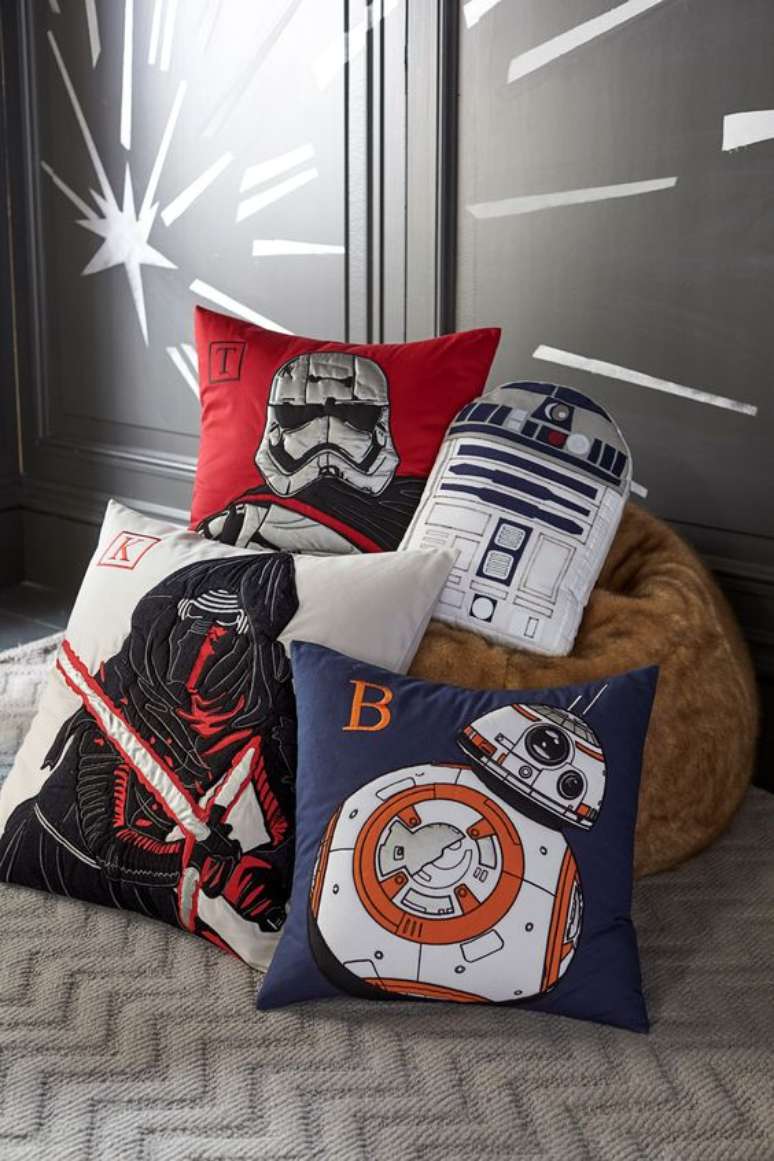 53. Almofadas do star wars para decoraçaõ geek – Foto Tecnisa