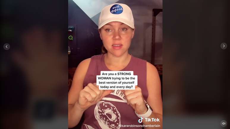 Entre as muitas postagens de Kara nas redes sociais est&atilde;o mensagens de incentivo para seus seguidores no TikTok