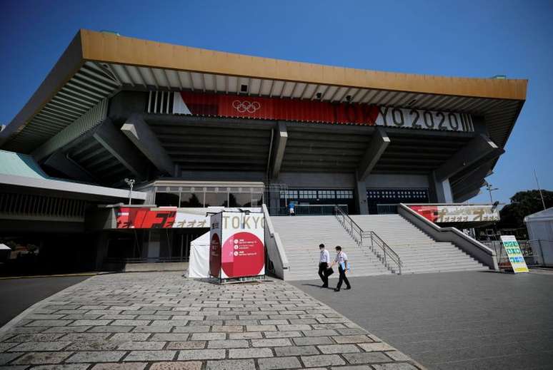 Vista do ginásio Budokan, que abrigará as competições de judô e caratê durante a Olimpíada de Tóquio
19/07/2021 REUTERS/Issei Kato