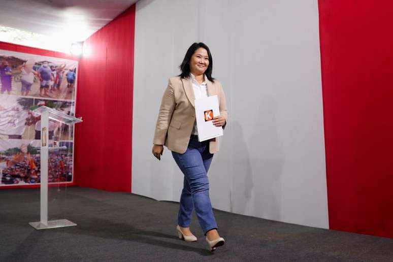 Candidata presidencial peruana Keiko Fujimori concede entrevista coletiva em Lima
19/07/2021
REUTERS/Sebastian Castaneda