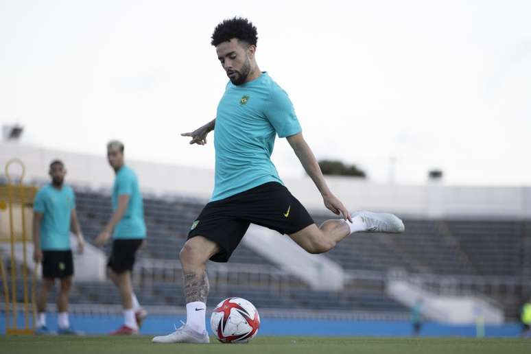 Claudinho durante treino do Brasil no Japão antes da estreia na Olimpíada Lucas Figueiredo/CBF