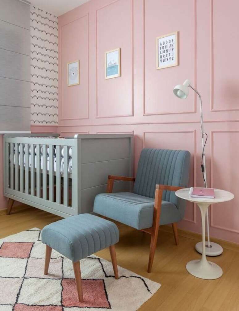 29. A paleta rosa chá é ideal para decorar quarto de bebê – Foto: Amis Arquitetura e Decoração