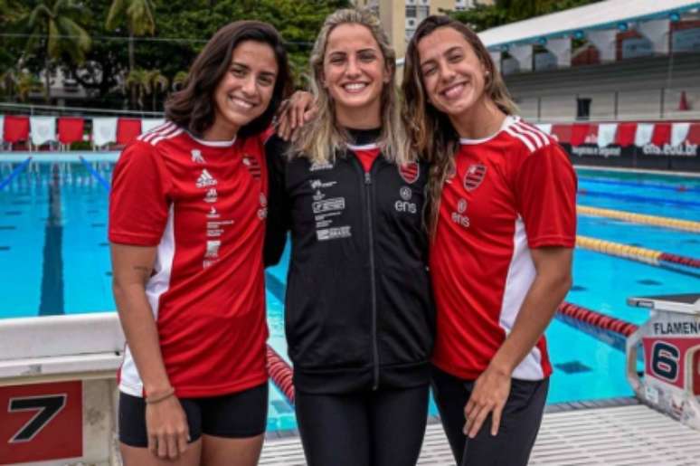 Naná, Gabi e Larissa vão competir em Tóquio (Foto: Paula Reis/Flamengo)