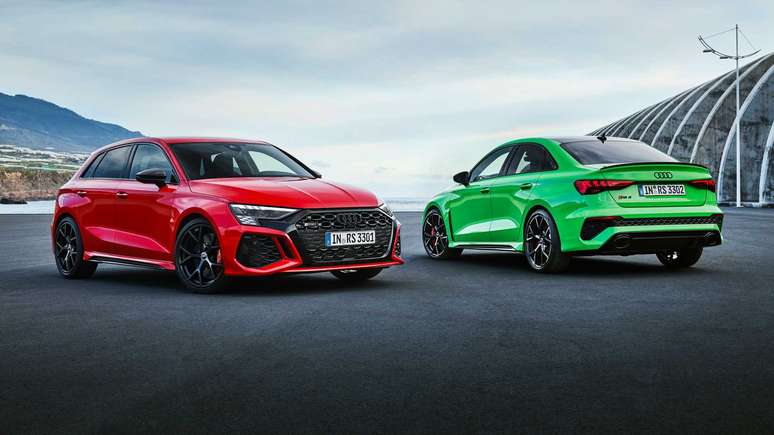 Novo Audi RS3 está disponível nas carrocerias hatch e sedã.