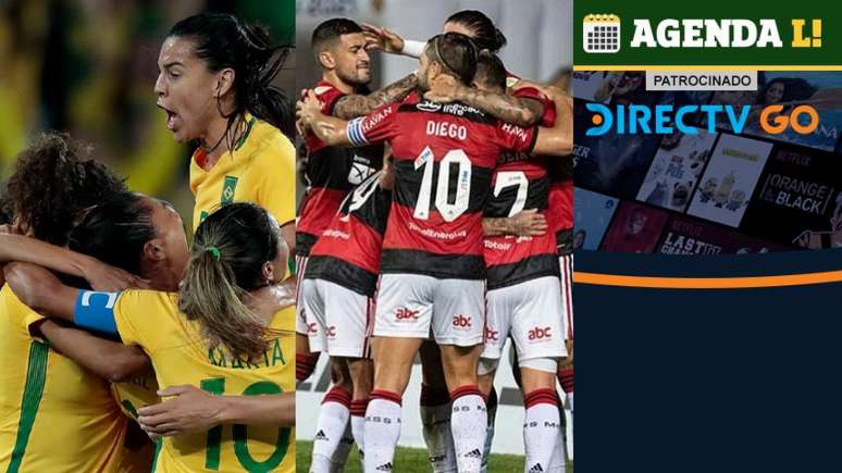 O dia terá futebol feminino na Olimpíada, Libertadores e muito mais! (Foto: Montagem LANCE!)