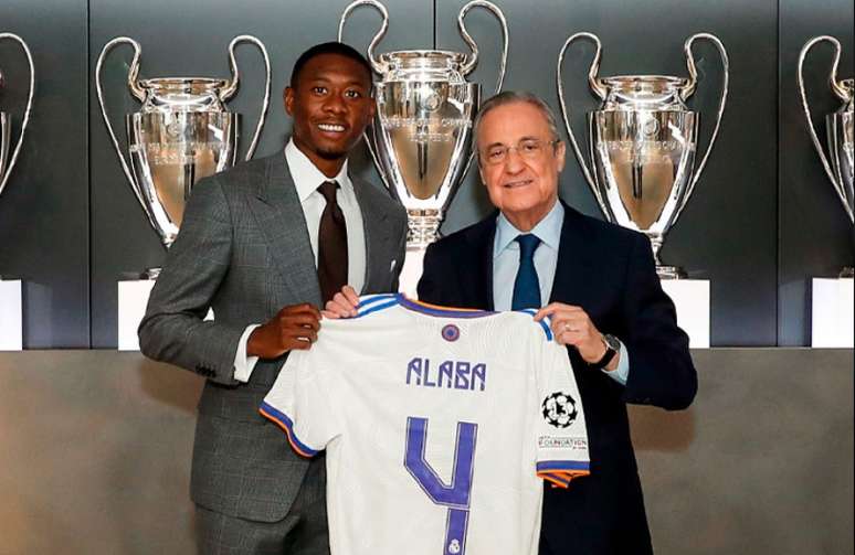 Alaba irá vestir a camisa de número quatro no Real Madrid (Foto: Reprodução/realmadrid)